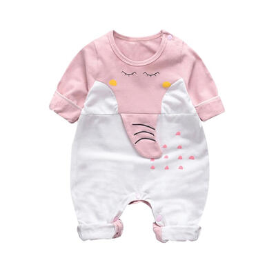 

Autumn Short Sleeve Boys Girls Rompers Cotton Newborn Baby Animal Jumpsuits