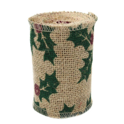 

Tailored 2M Christmas Jute Burlap Craft Ribbon Roll Sewing Cartoon DIY Decoration Wedding
