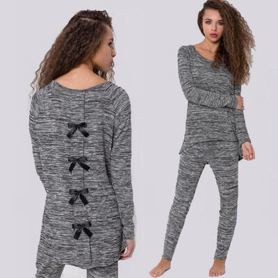 

Woman Girl Spring Autumn Long Sleeve Nightgown Sleepwear Loungewear Pajamas Set