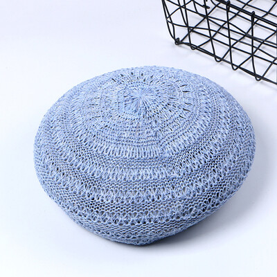 

Korean version of the spring&autumn new bud Hat outdoor Joker fashion pumpkin Hat solid color hollow knit berets