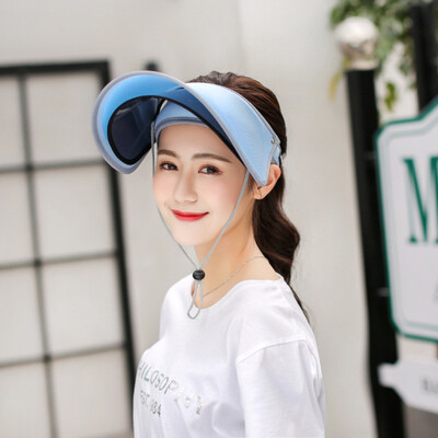

Hats Female Riding in Summer Sunscreen&Face Shade Korean Version UV Sunscreen Cap Fan Bingbing Same Sunhat