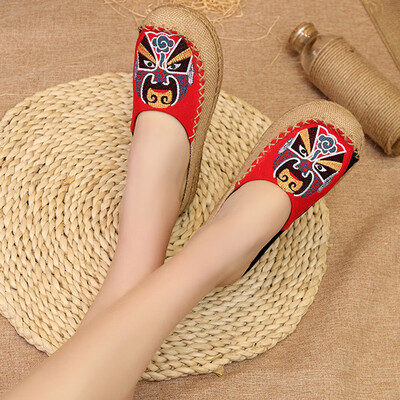 

Rose Fashion Women Leisure Flax Flat Round Head Platform Cloth Shoes Leisure Slippers