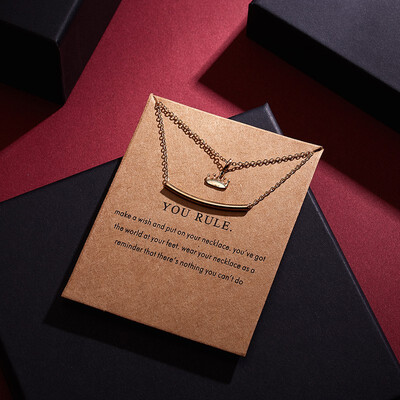 

Double Layer CROWN Female Necklace Ladies Necklaces Vintage Pendant Charm Women Friend Gifts