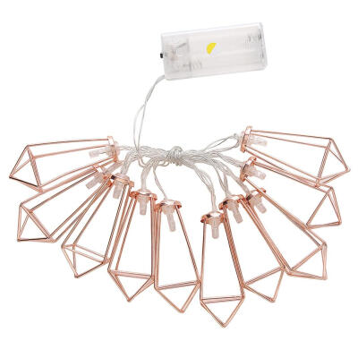 

Geometric Shape 10LED String Light Warm White Fairy Lamp Curtain Home Decor