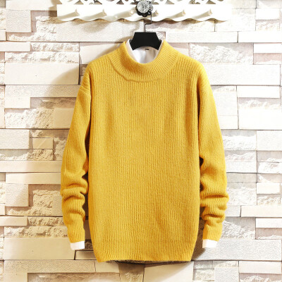 

2019 Mens Slim Fit Turtleneck Sweater Casual Twisted Knitted Pullover Sweaters