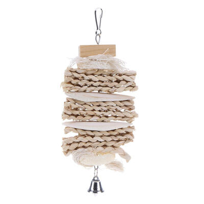 

Pet Conure Cockatiel Climb Hang Chew Toy Parrot Bite Swing Loofah Bird Toy