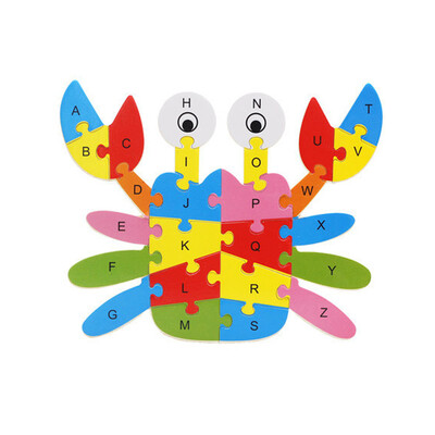 

Siaonvr Kids Baby Wooden Wood Animal Puzzle Numbers Alphabet Learning Educational Toy