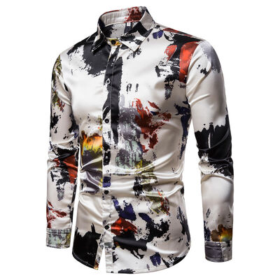 

Mens Luxury Casual Stylish Slim Fit Long Sleeve Floral Formal Dress Shirts Tops