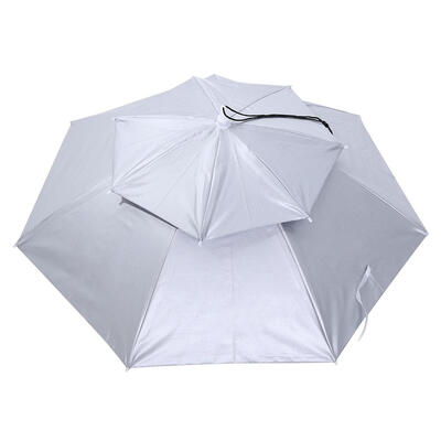 

Portable Double UV Sun Shade Waterproof Cap Fishing Headwear Umbrella Hat