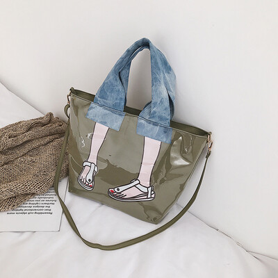 

Ins spring&summer portable bag women 2019 new Korean version of Joker personality transparent jelly bag shoulder Messenger bag