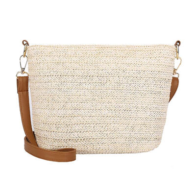 

Women Summer Beach Straw Bags Travel Bucket Casual Messenger Shoulder Bag