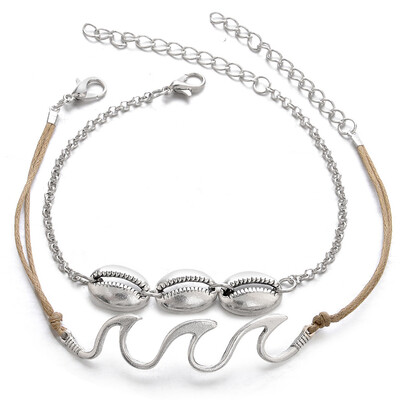 

Natural Cowrie Shell Anklet Foot Chain Handmade Adjustable Seashell Beads Bracelet Anklet Boho Hawaii Sea Beach Jewelry