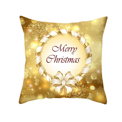 

〖Follure〗Christmas Pillow Case Glitter Polyester Sofa Throw Cushion Cover Home Decor