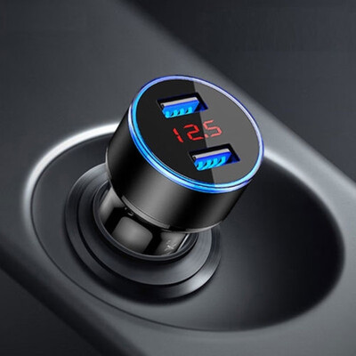 

31A Dual USB Car Charger 2 Port LCD Display 12 24V Cigarette Yacket Lighter