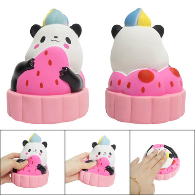 

Gotoamei Cartoon Panda Ice Cream Scented Slow Rising Pressure Squeeze Stress Reliever Toy