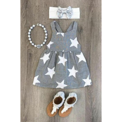 

UK Toddler Baby Girl Princess A-line Party Tutu Dress Clothes Sundress Summer