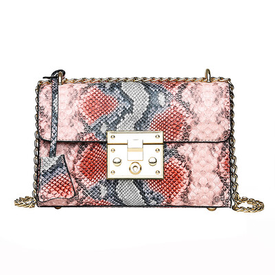 

Luxury Handbag Women Designer Bags Serpentine Leather Flap Clutch Purse Ladies Chain Shoulder Messenger Bags Sac A Main T30