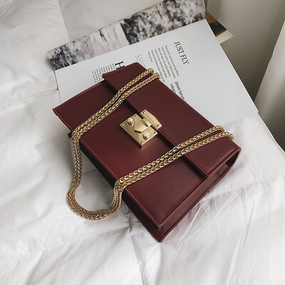 

Ins summer Mori small bag 2019 new Korean version hundred lap chain bag lock buckle small square bag girl bag oblique satchel bag