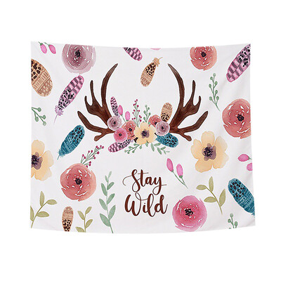

Toponeto Watercolor Dreamcatcher Home Tapestry Thicken Peach Fur Fabric Wall Hanging