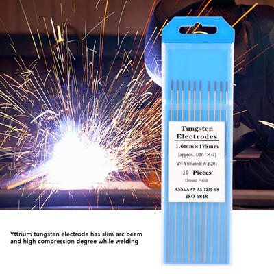 

Greensen 10pcs WY20 20 Yttrium Tungsten Electrode Blue Tip for TIG Welding 16mm175mm