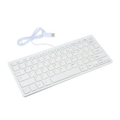 

USB Mini Keyboard with Chocolate Buttons Stylish&Portable Keyboard for Desktop Laptop Use at Home&Office White