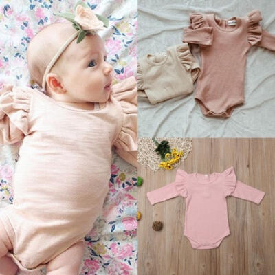

Newborn Kids Baby Girls Romper Playsuit Bodysuit Jumpsuit Outfits Cotton Clothes 0-18M
