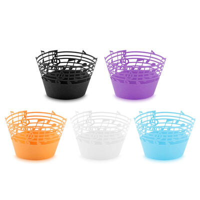 

50Pcs Cupcake Papper Wrapper Musical Notes Hollow Out Wedding Birthday Party DecorationCupcake Paper Decoratihng Wrapper