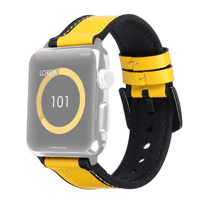 

〖Follure〗Leather Band Sweatproof Silicone Replacement Straps for iWatch 234 38mm40mm