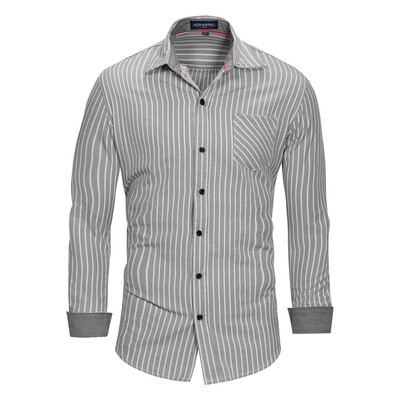 

Toponeto Mens New Style Fashion stamped Long Sleeve Shirt Printed Long-Sleeved Blouse