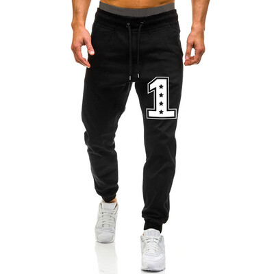 

Gobestart Mens Casual Sport Pants Slim Fit Printed Trousers Running Joggers Sweatpants