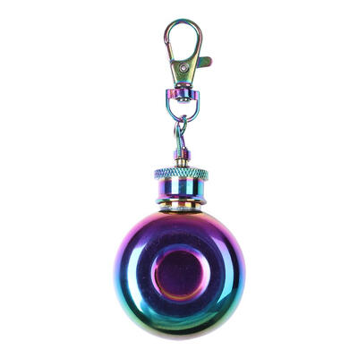 

1oz Portable Stainless Steel Hip Flasks Wine Whisky Drinkware Keychain