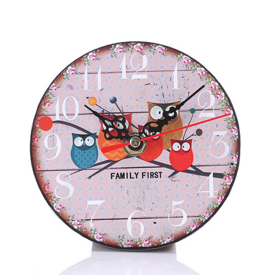 

Gobestart Vintage Stylet Antique Wood Wall Clock for Home Kitchen Office
