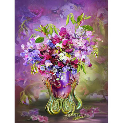 

5D DIY Full Drill Diamond Painting Flowers Cross Stitch Embroidery Mosaic