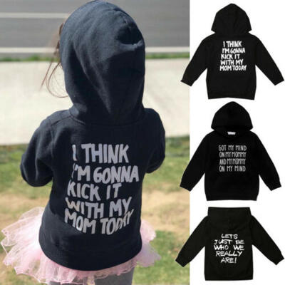 

Autumn Toddler Kid Baby Boy Girl Hooded Top Coat Hoodie Letter Sweatshirt Casual