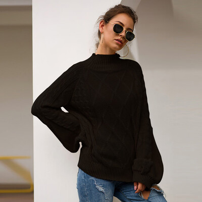 

〖Follure〗Women Fashion Solid Pullover Long Sleeve Knitted Sweater Blouse