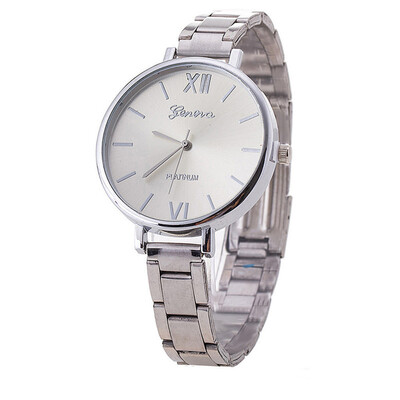 

Geneva Women Watche Rose Gold Dial Ladies Quartz Wristwatch Fashion Hot Sale Alloy Strap Casual Clock Gift Zegarki Damskie