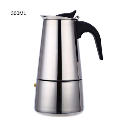 

100200300450ML Stainless Steel Moka Espresso Coffee Maker Stove Top Pot