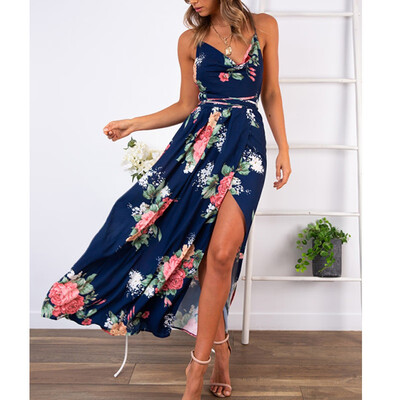 

Womens Summer Boho Long Maxi Dress Evening Cocktail Party Beach Dresses