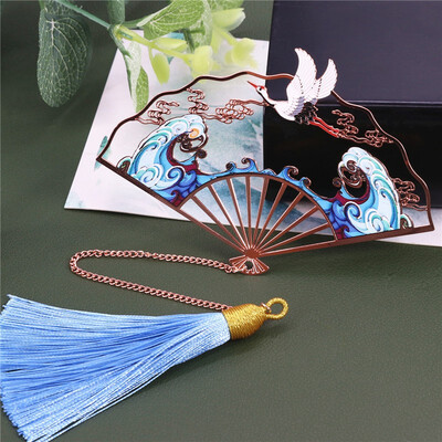 

Chinese style ancient fan-shaped bookmark teachers day gift