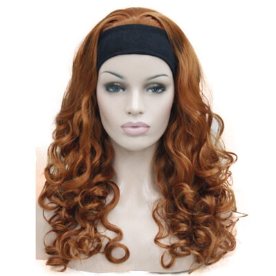 

StrongBeauty Mix Long 34 Women Wigs Hairpiece Curly with Adjust Black Headband Synthetic Hair COLOUR CHOICES