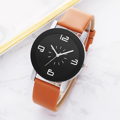 

〖Follure〗Casual Fashion Monochrome Simple Digital Scale Disc Belt Strap Ladies Watch