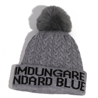 

Hat ladies fallwinter Korean wave wool hat ins Joker warm knit hat net red fashion fur ball head cap