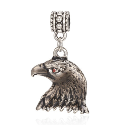 

Alloy Enamel European Dangle Beads Eagle Large Hole Pendants Antique Silver 335mm Hole 5mm