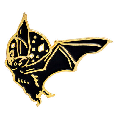 

Unisex Punk Hard Enamel Bat Bee Rose Skeleton Hand Crystal Ball Brooches Gift