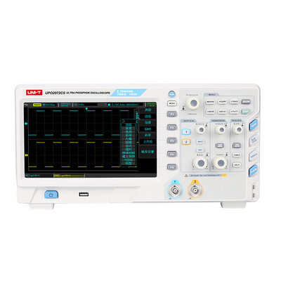 

UNI-T UPO2072CS Ultra Phosphor Oscilloscope 2 CHANNELS 70 MHz Bandwidth 1GSs 28Mpts 8 Inches TFT LCD