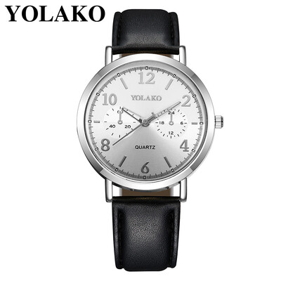 

RM YOLAKO Womens Luxurious Business Leather Belt Watch Simple Mirror Quartz Watch