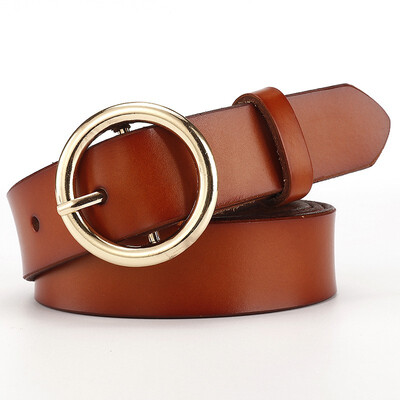 

Fashion Circle Pin Buckles Belt Female Jeans Wide Waistband Women