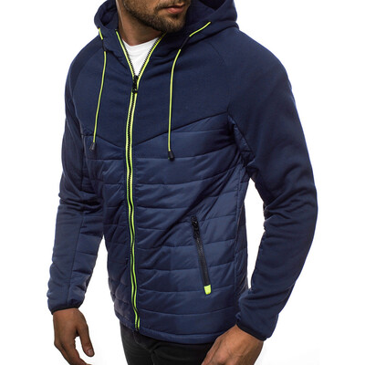 

Toponeto Men Casual Long Sleeve Patchwork Hoodie Hooded Sweatshirt Top Tee Outwear Blouse