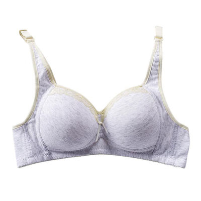 

34 Cup Wire free Push UP Cute Bra Gather Adjustable Underwear For Women Newest B Cup Solid Color Newest 2018