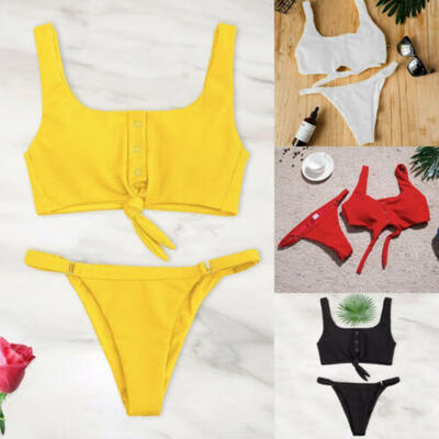 

Women Push-up Padded Bra Bikini Set Triangle Swimwear Swimsuit Bathing Beachwear
